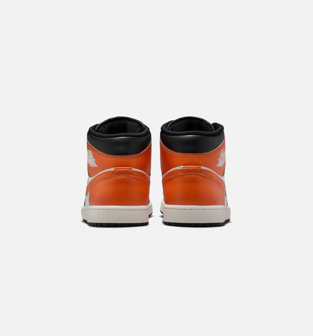 Air Jordan 1 Mid Men's Lifestyle Sneakers - Starfish/White/Sail/Black