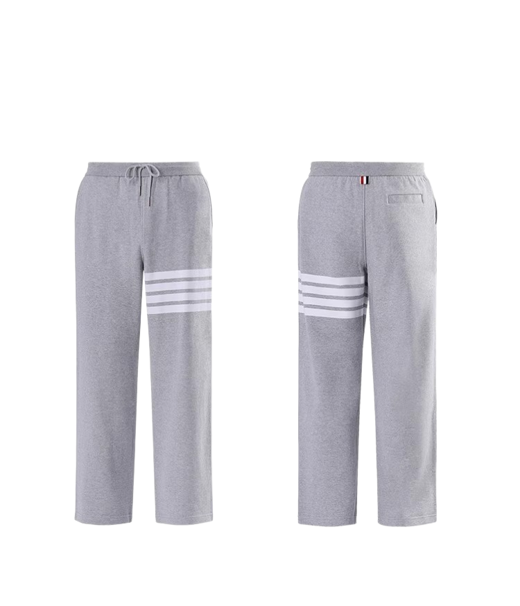 Thom Browne Style Men's Straight - Leg Cropped Trousers - 100% Cotton with Adjustable Backstrap with...
