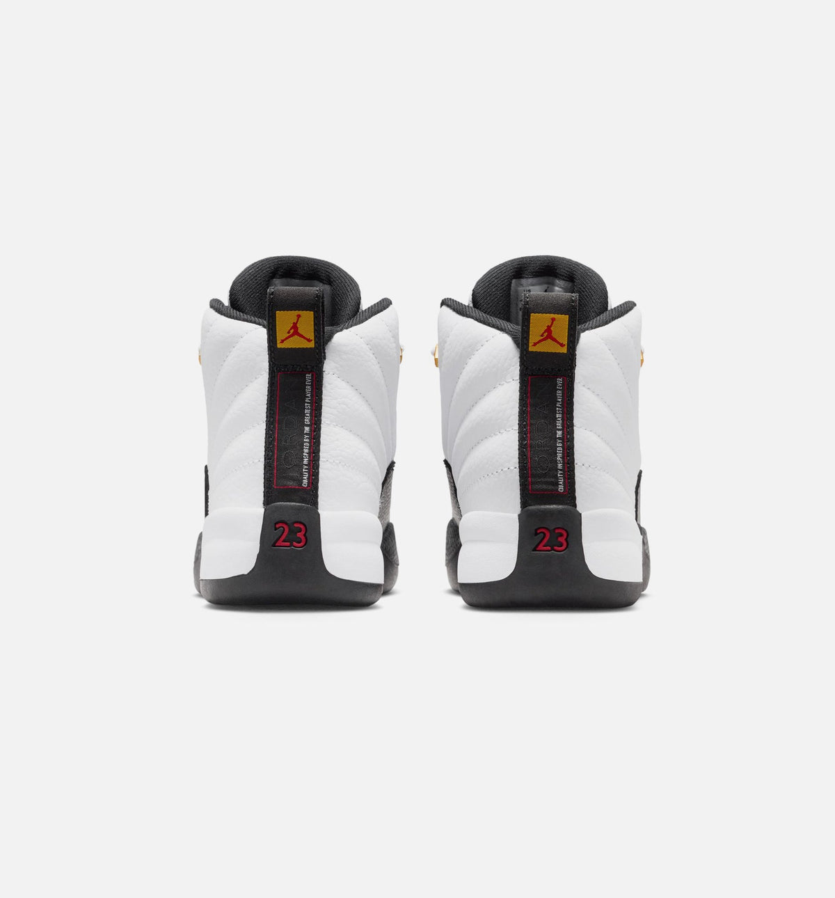 Air Jordan 12 Retro Taxi Preschool Lifestyle Shoe – White/Black/Taxi