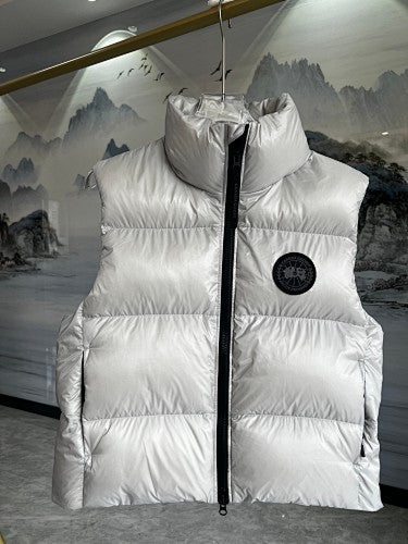Canada Goose Puffer Vest in White with Glossy Finish