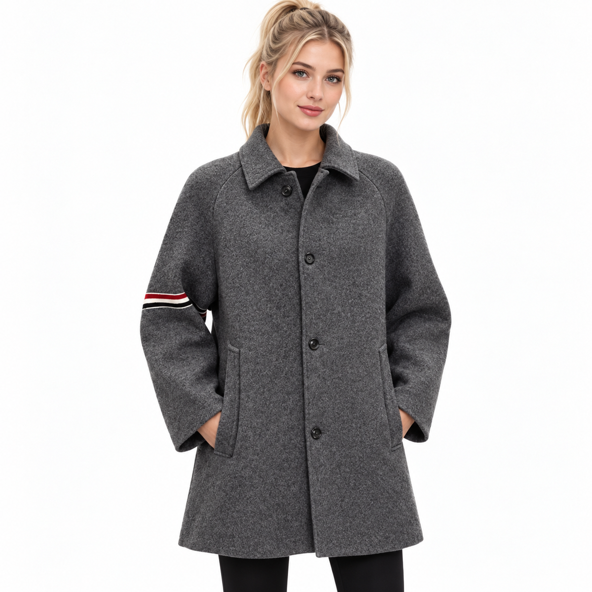 wool knit coat
