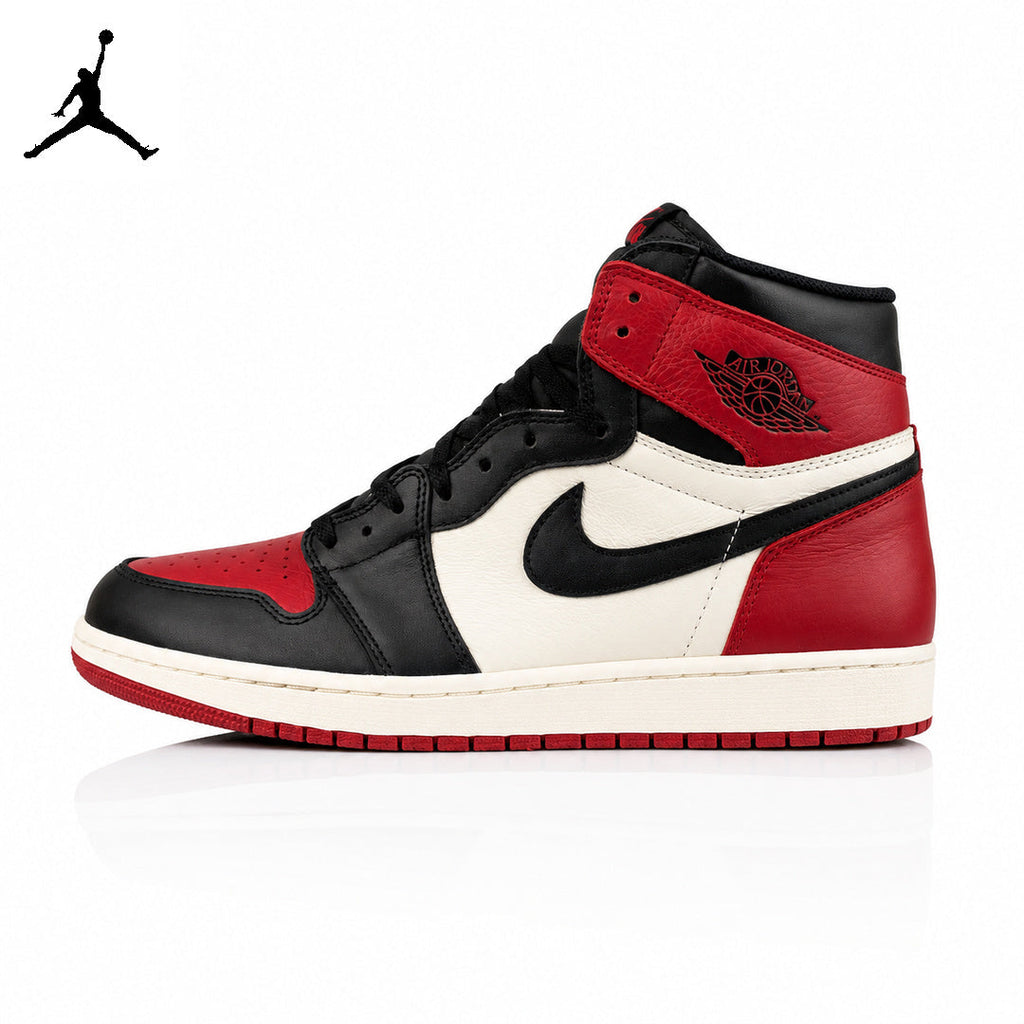 Air Jordan 1 High Black Toe 555088-610 Unisex Sneakers