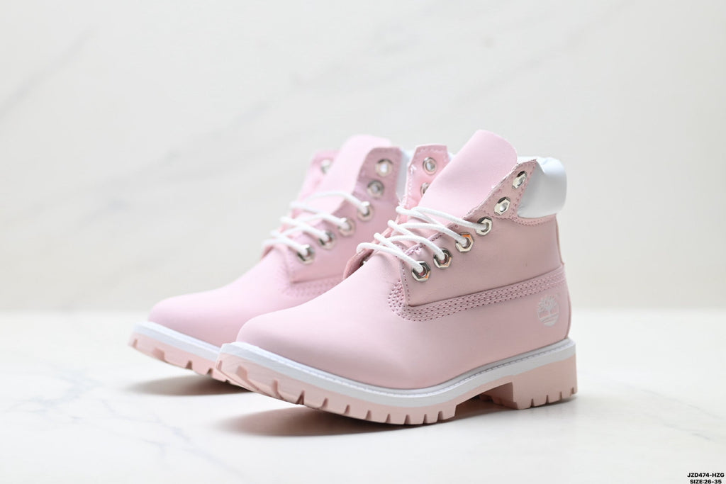 Timberland Pink Kids Premium Leather Boot