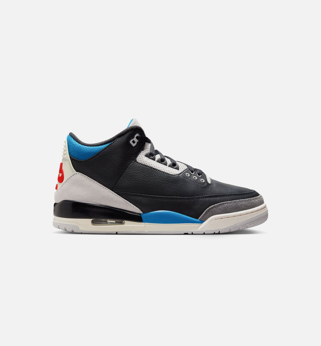 Air Jordan 3 Retro OG 'Rare Air' - Men's Lifestyle Sneaker (Black/Chile Red/Neutral Grey)