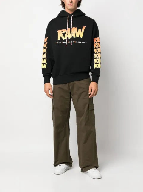 Aries logo print hoodie