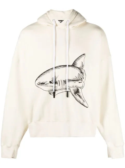 Palm Angels Broken Shark organic cotton hoodie
