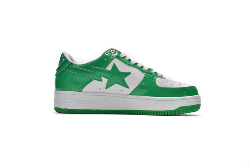 A Bathing Ape Bape  Sta Low White Green Reps Sneaker 1G70-109-0015