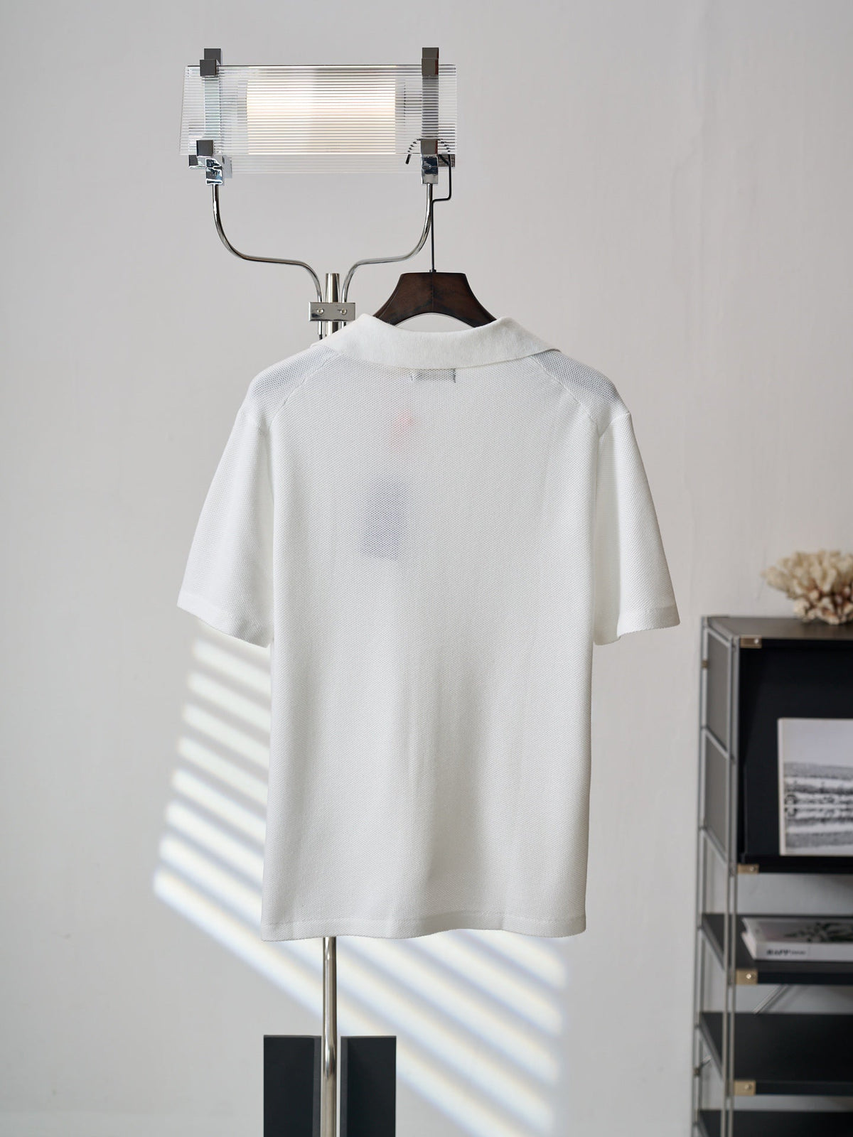 Polo Ralph Lauren Men's Camp‑Collar Button‑Front Waffle‑Knit Short‑Sleeve Shirt, Grey Pony Embroidery