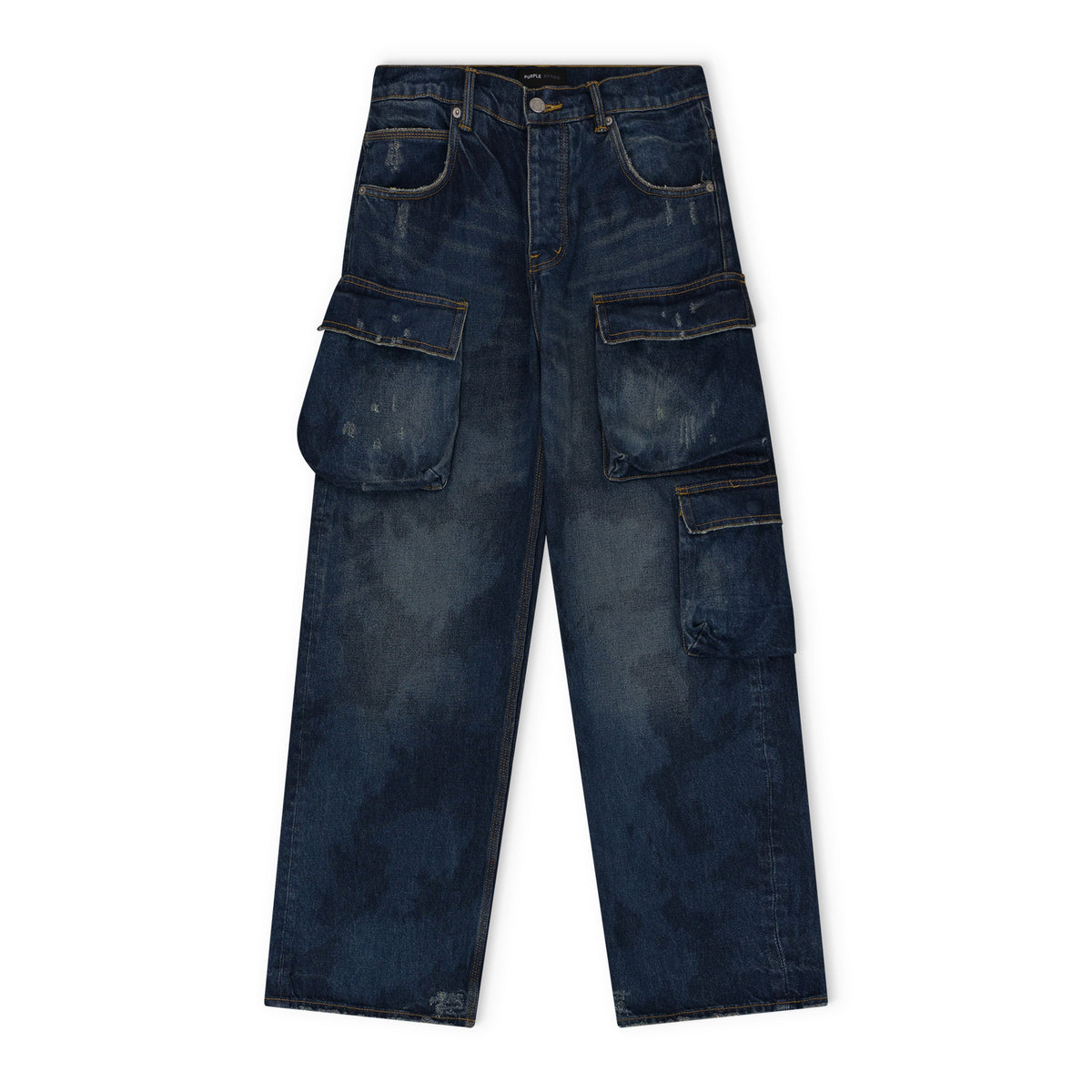 Dark Indigo Triple Pocket Cargo Jeans