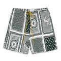Grey Bandana Swim Trunks