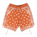 Orange Paisley Shorts