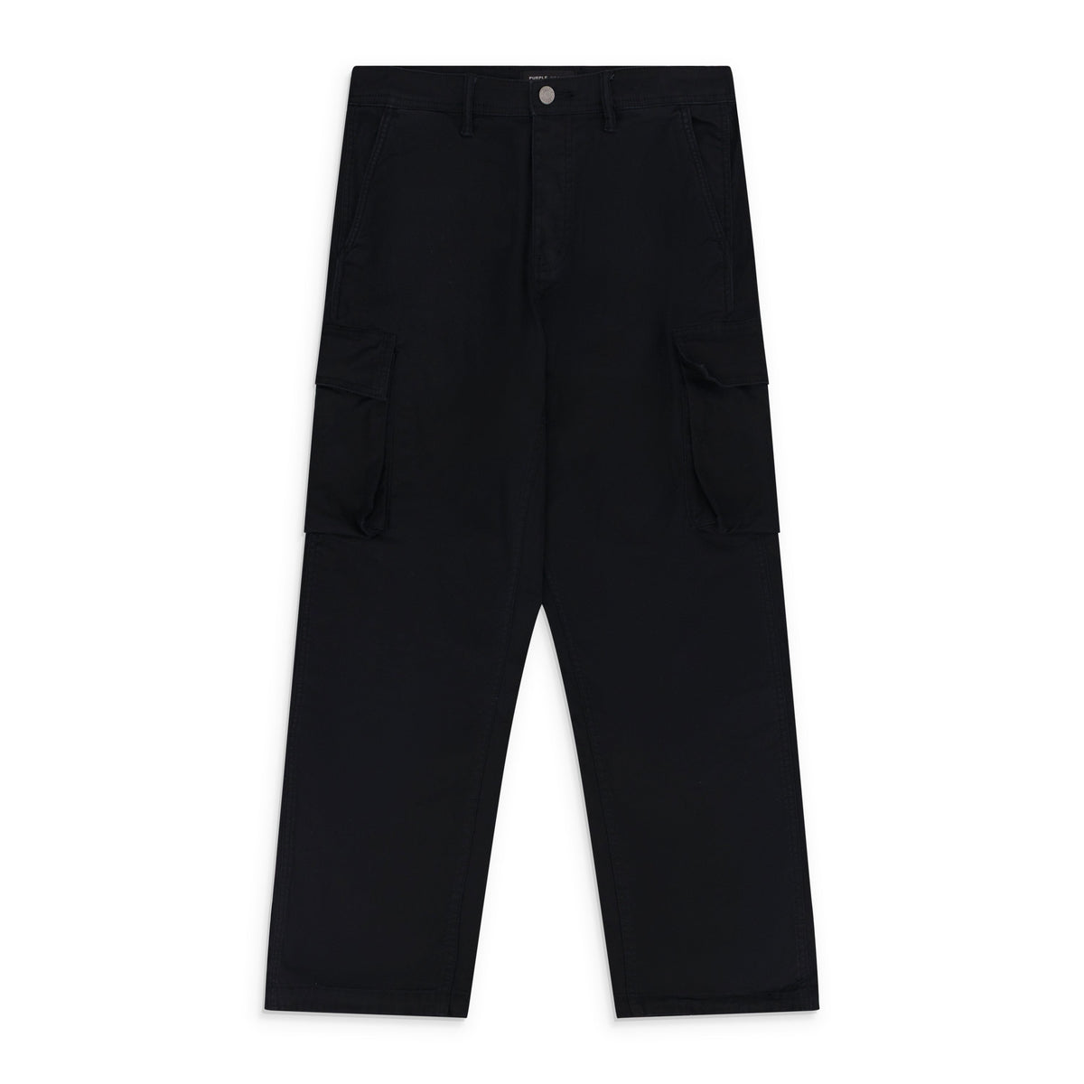 Black Cotton Cargo Pants