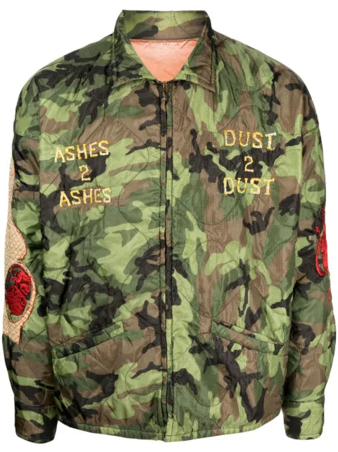 SAINT MXXXXXX embroidered camouflage-print jacket