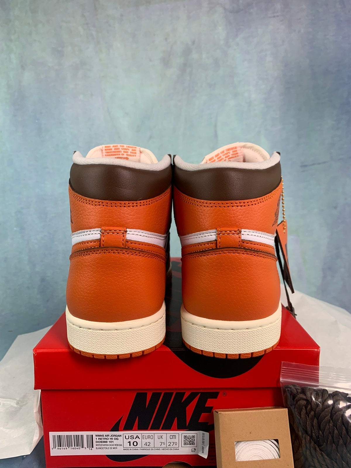 Air Jordan 1 High White-Orange Unisex Sneakers