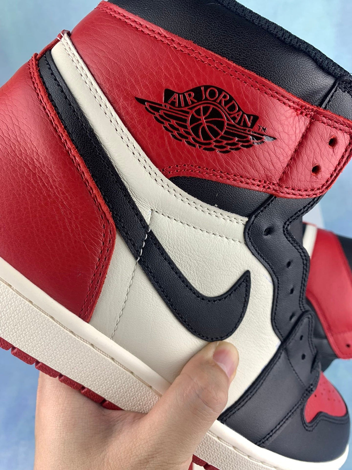Air Jordan 1 High Black Toe 555088-610 Unisex Sneakers