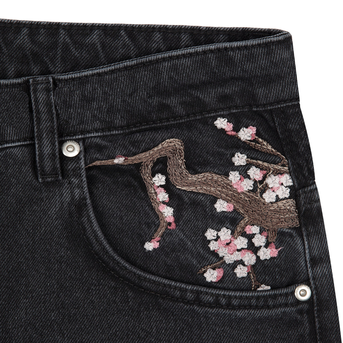 "blossom v2" patchwork Denim black