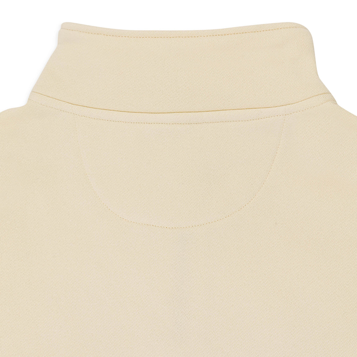 QUARTER ZIP CREAM SWEATSHIRT