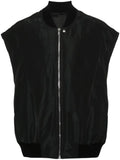 Rick Owens lined vest with a ribbed collar