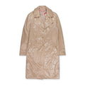 PLAID VINYL TAN TRENCH COAT