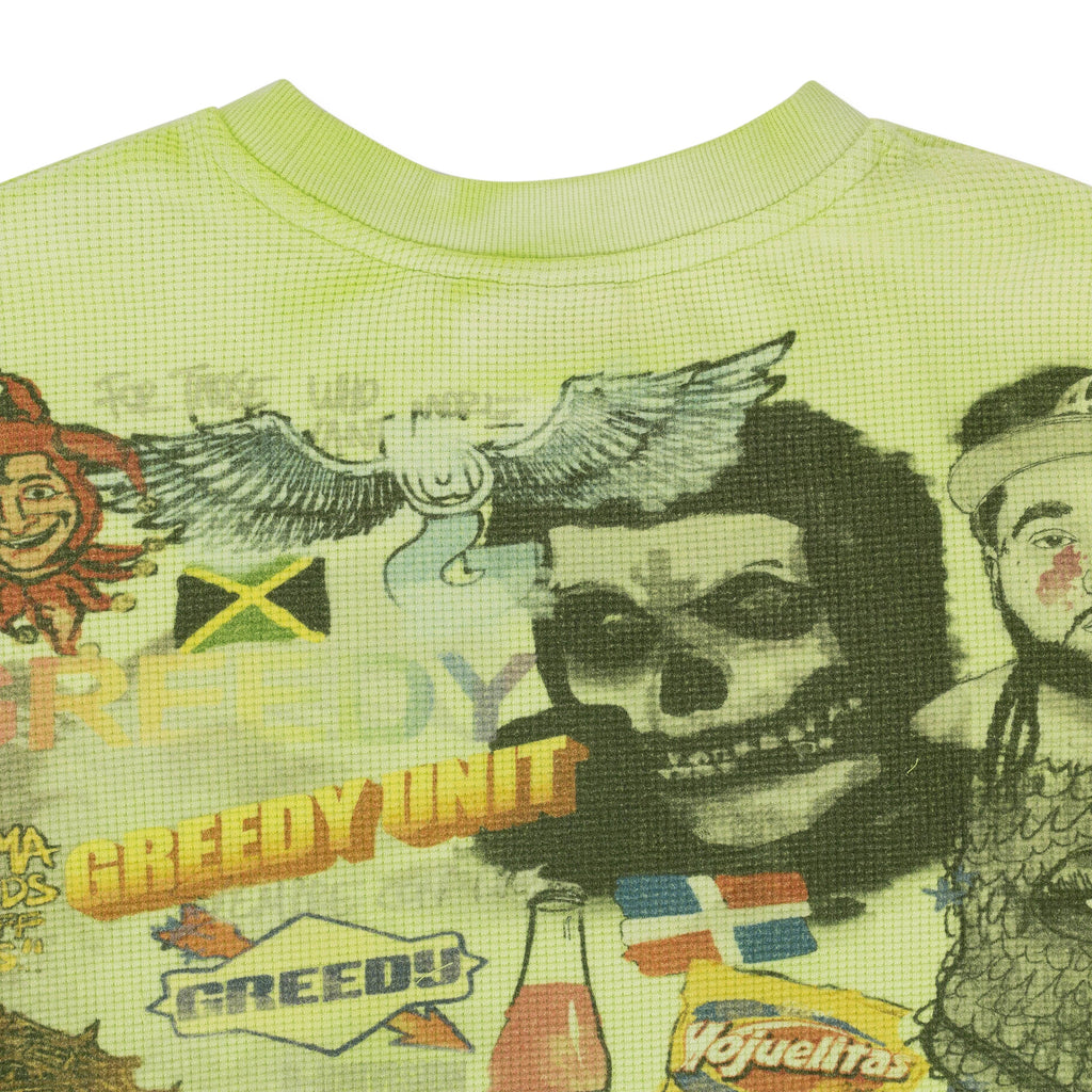 ALL OVER PRINT THERMAL GREEN T-SHIRT