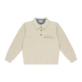 WHITE NEW BALANCE FLEECE POPOVER WORK JACKET