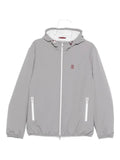 Brunello Cucinelli hooded zip-front jacket