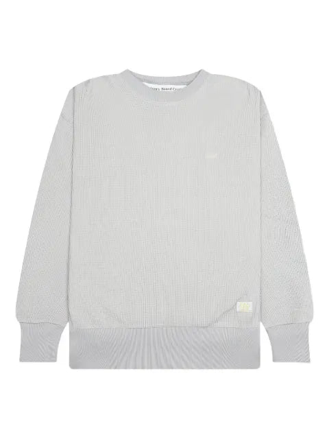 Advisory Board Crystals waffle-texture crew neck sweatshirt