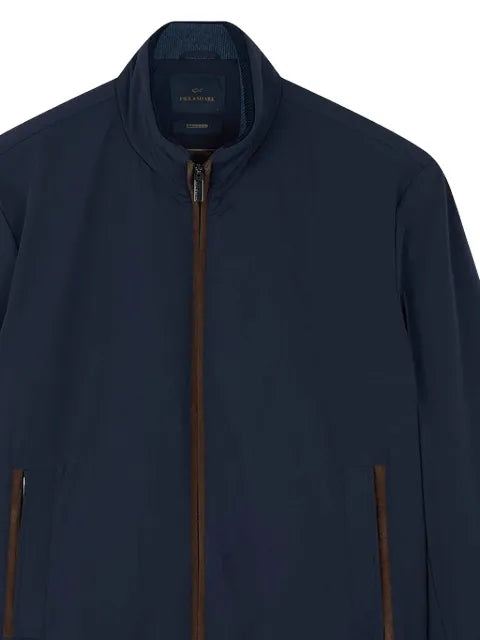 Paul & Shark suede-detail bomber jacket
