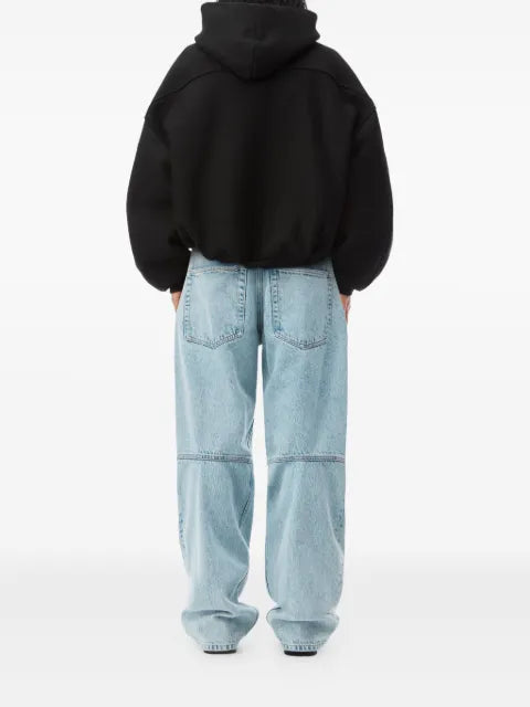 Alexander Wang star zip-up hoodie in dense fleece