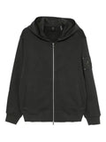 Moose Knuckles logo-plaque cotton hoodie