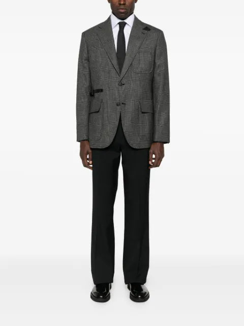 Brioni checked blazer