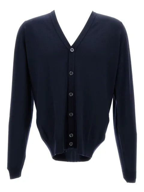 John Smedley button-up Burley Cardigan with V-neck
