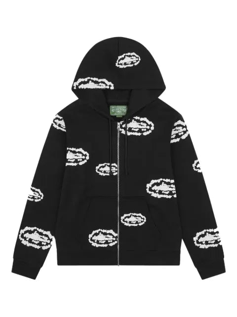 Denim Tears xCorteiz zip-closure hoodie