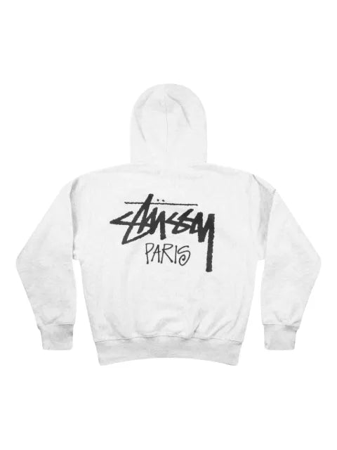 Stüssy long-sleeve logo-detail hoodie