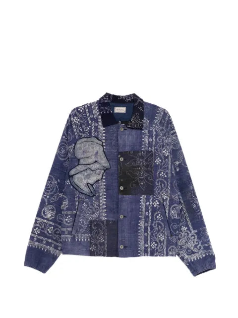 Kafeneo by TBF  patch-work shirt jacket
