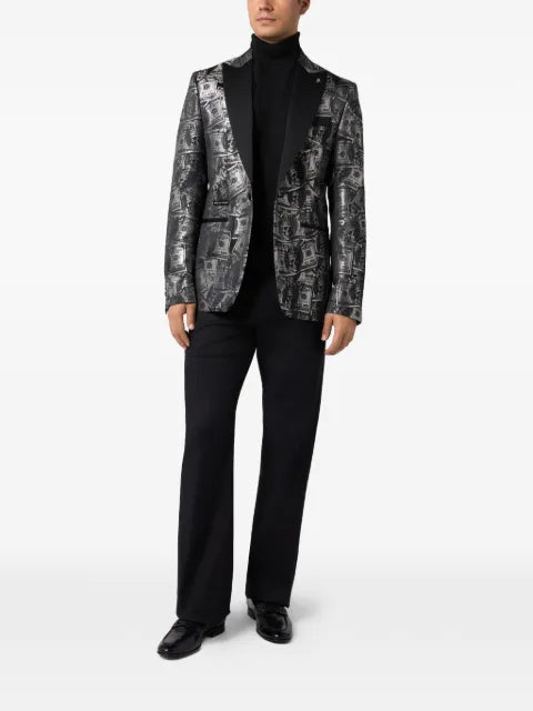 Philipp Plein peak-lapel blazer