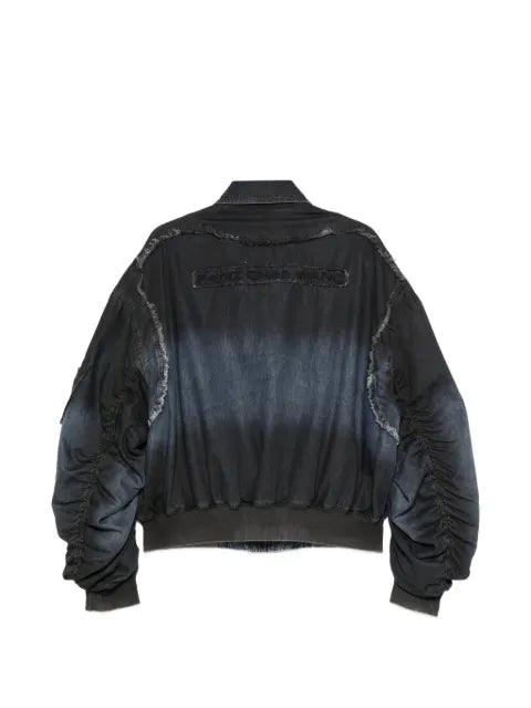 Feng Chen Wang zip-fastening panelled bomber jacket