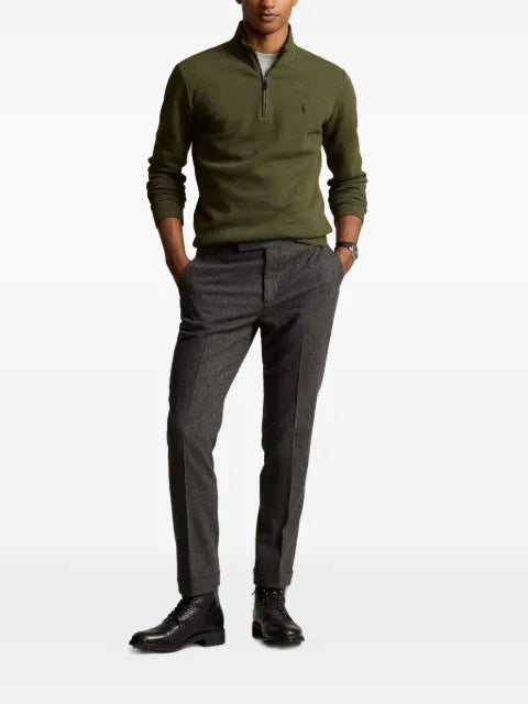 Polo Ralph Lauren quarter-zip logo-embroidered sweater