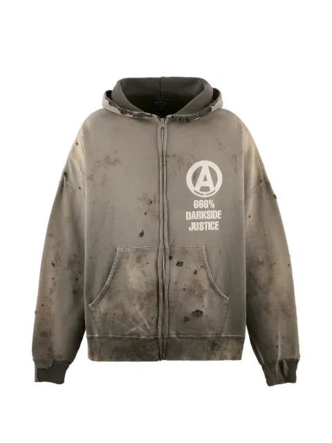 SAINT MXXXXXX zip-up hoodie
