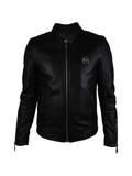 Philipp Plein hexagonal logo biker jacket