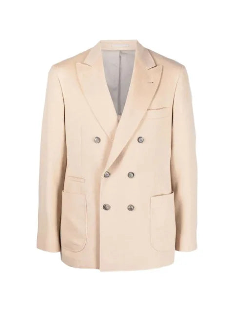 Brunello Cucinelli double-breasted peak-lapel jacket