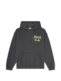 Diesel cotton hoodie with flocked graphics