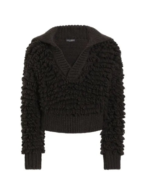Dolce & Gabbana fur-effect wool pullover