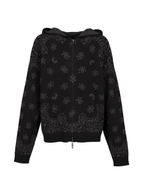 JUN/NAKAYAMA paisley-pattern zip-up hoodie