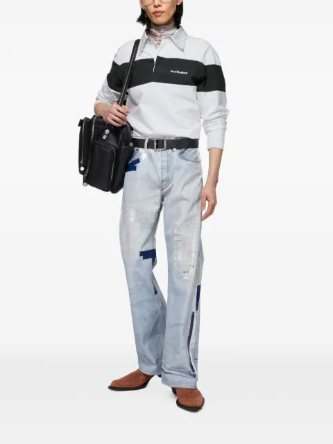 Acne Studios striped polo sweatshirt