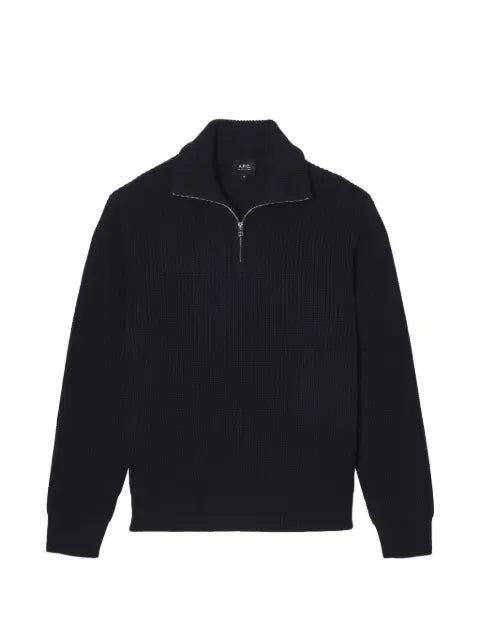 A.P.C. ribbed-knit half-zip sweater
