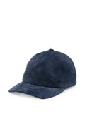 Santoni suede baseball cap with embroidery