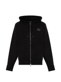 Burberry embroidered zip-up hoodie