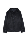 Herno hooded button-fastening jacket