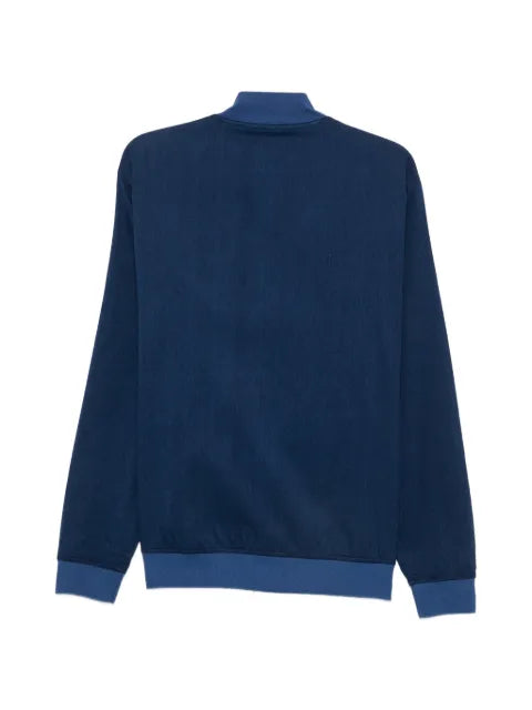 Kiton zip-fastening ribbed-trim jacket